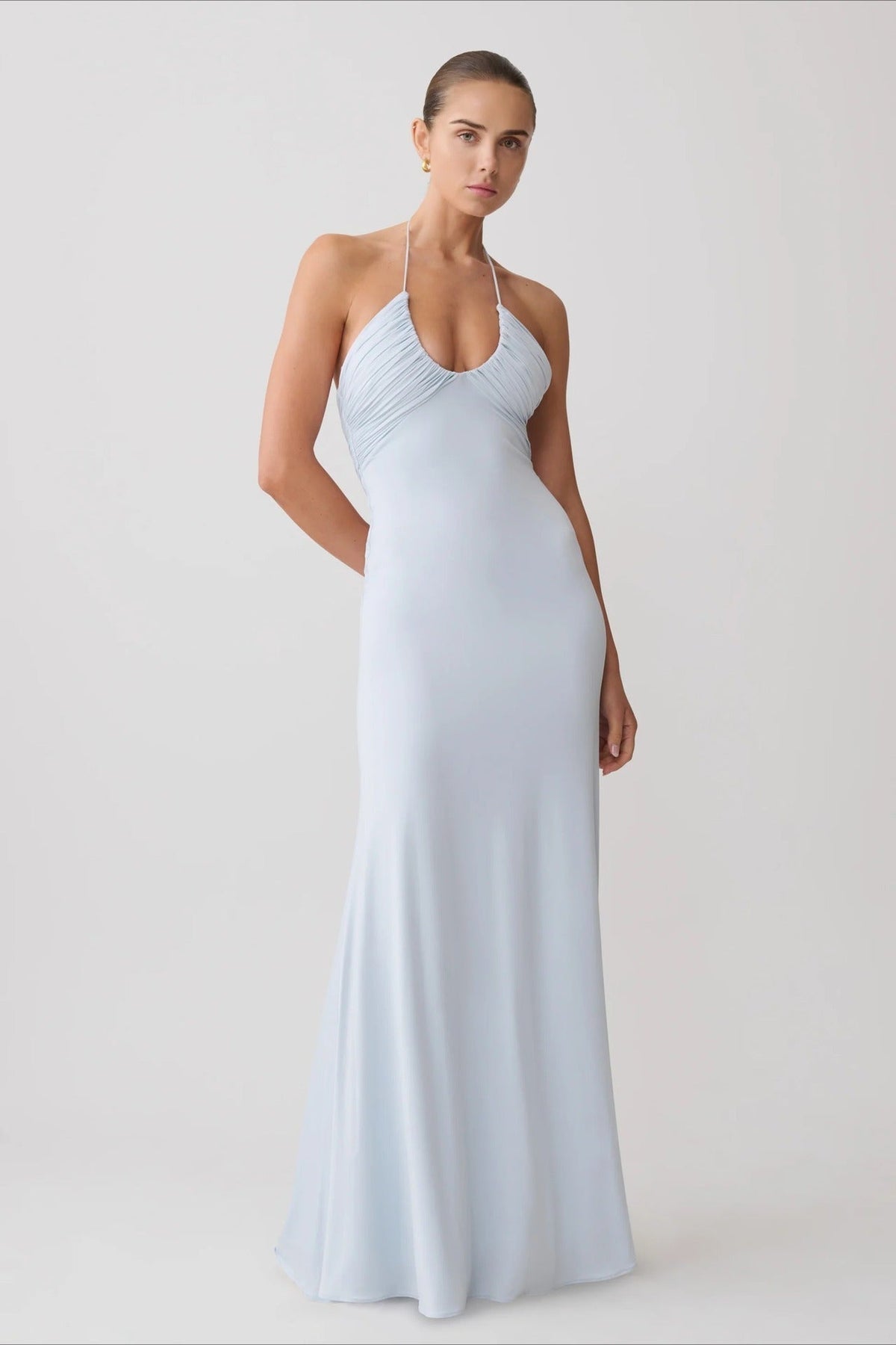 Vestido largo sirena halter Valentina