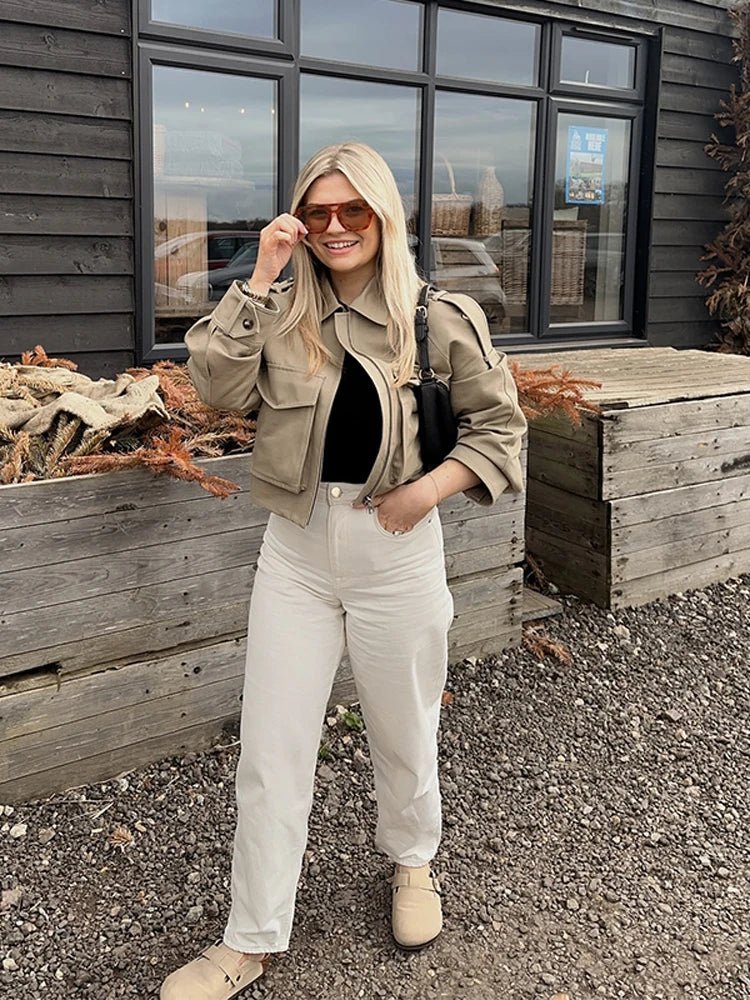Chaqueta corta con bolsillos Valeria