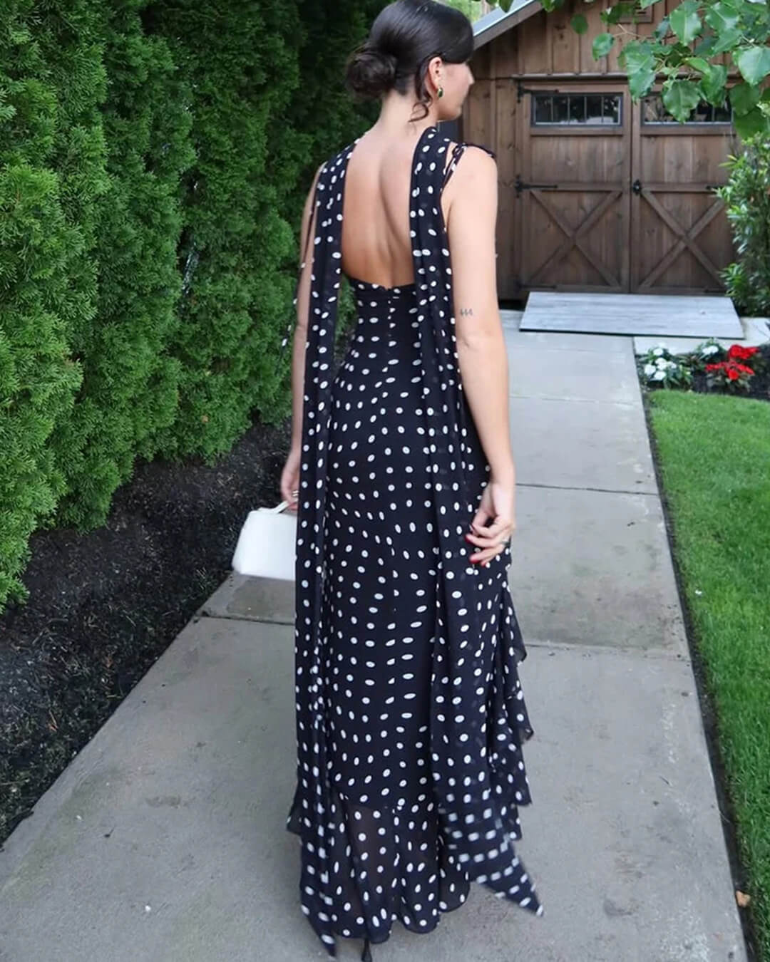 Vestido largo de lunares Valerie