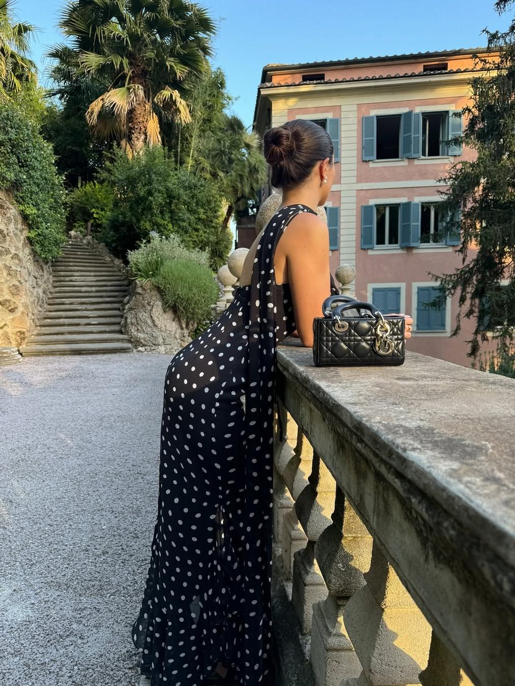Vestido largo de lunares Valerie