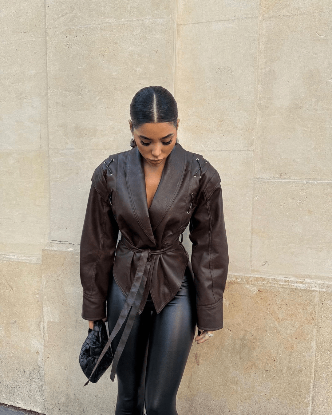 Chaqueta de cuero sintético Veronica