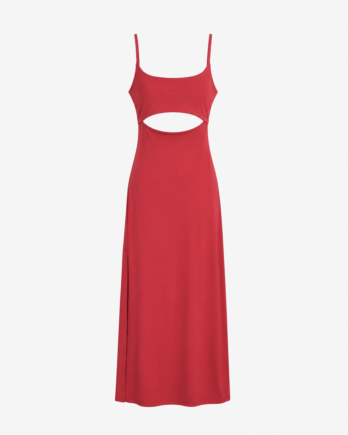 Vestido violeta con espalda descubierta y tirantes