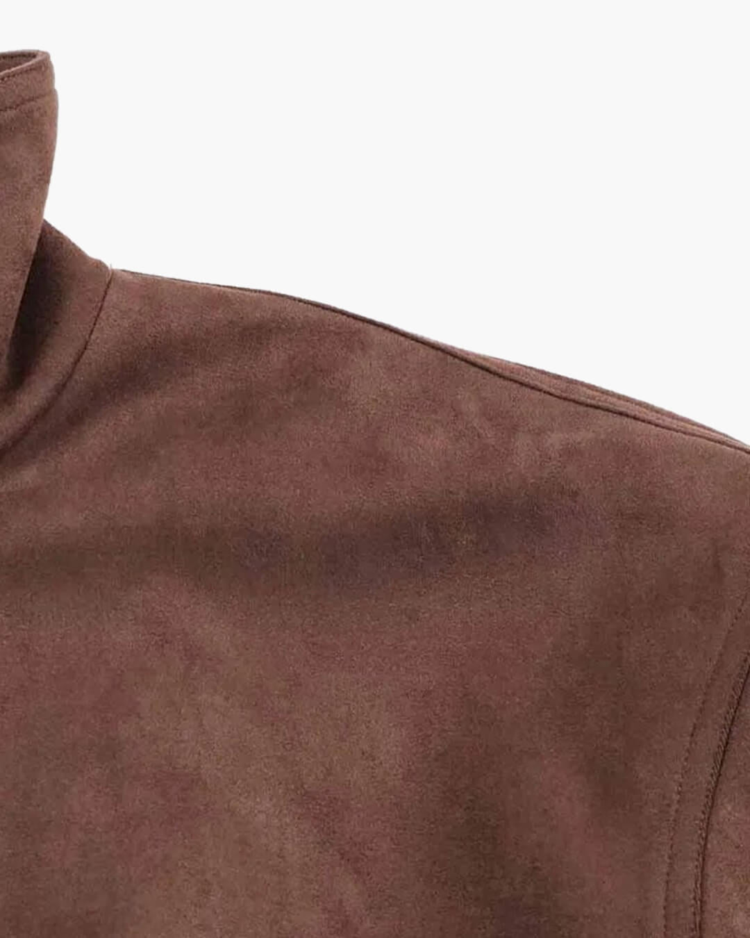 Chaqueta de ante con cuello mao Viona