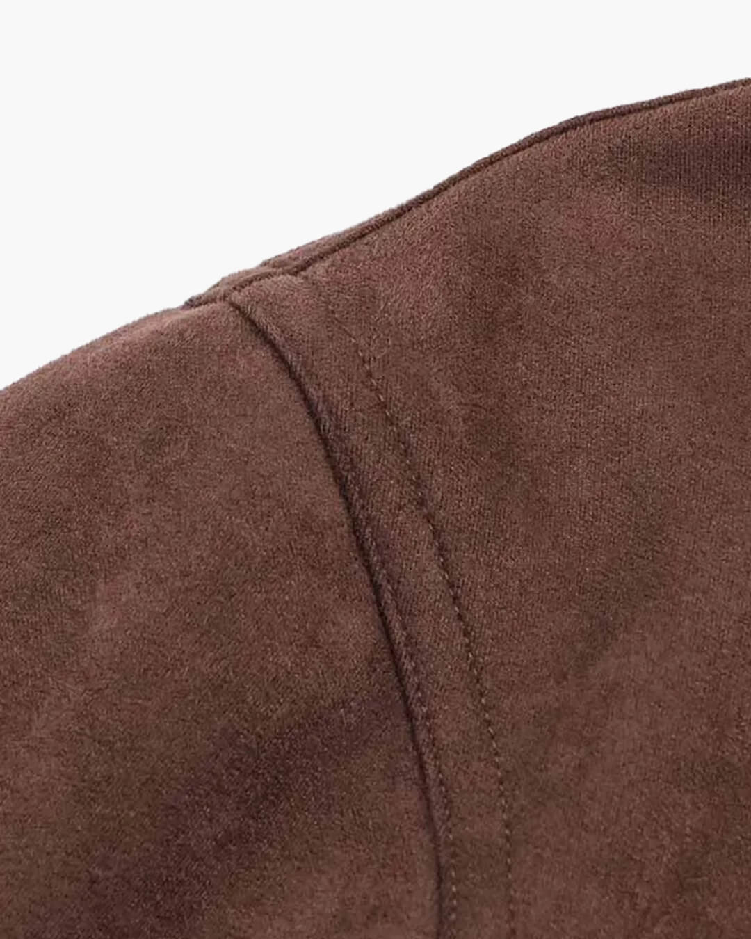 Chaqueta de ante con cuello mao Viona