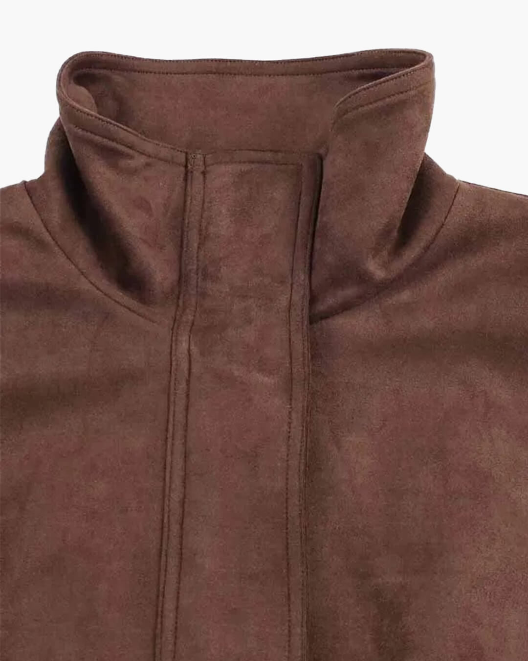 Chaqueta de ante con cuello mao Viona