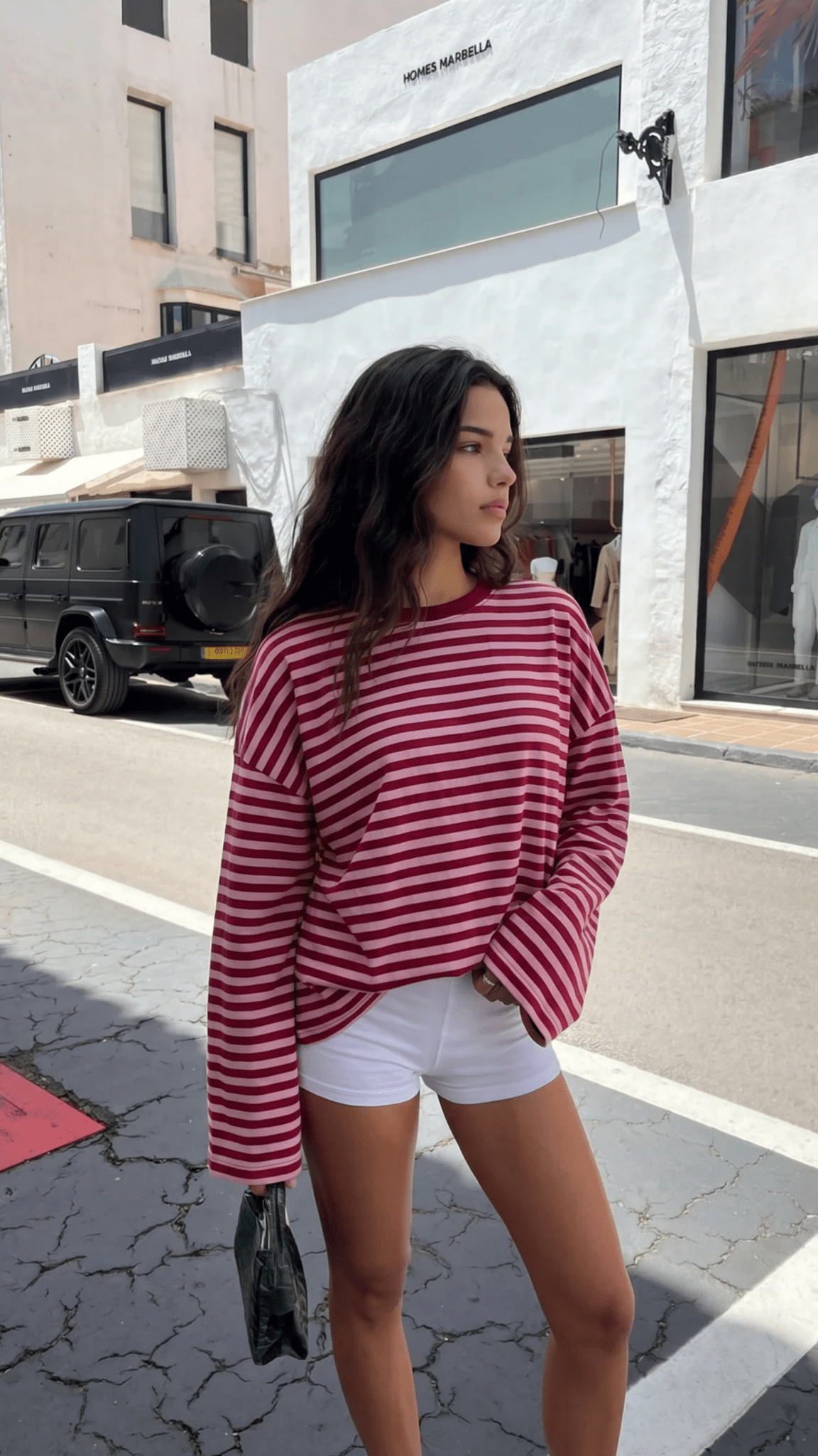 Suéter de punto extragrande a rayas Vivien