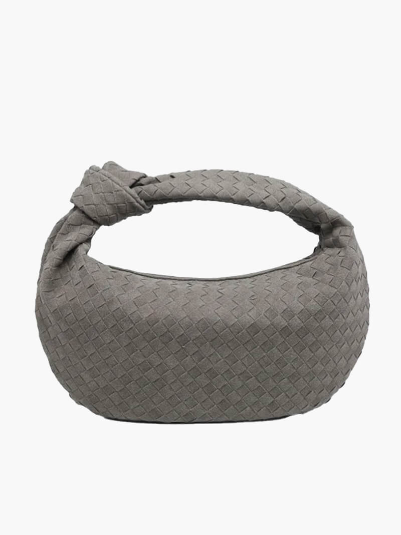 Bolso de ante trenzado mediano