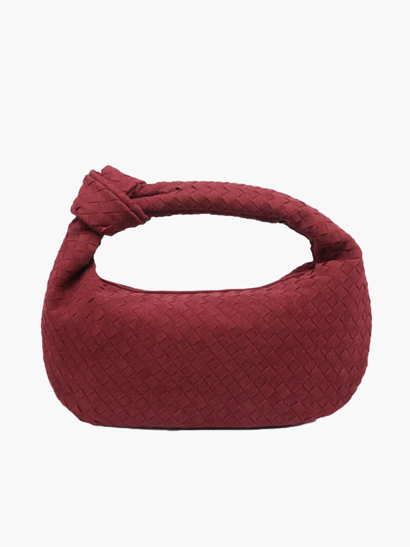 Bolso de ante trenzado mediano