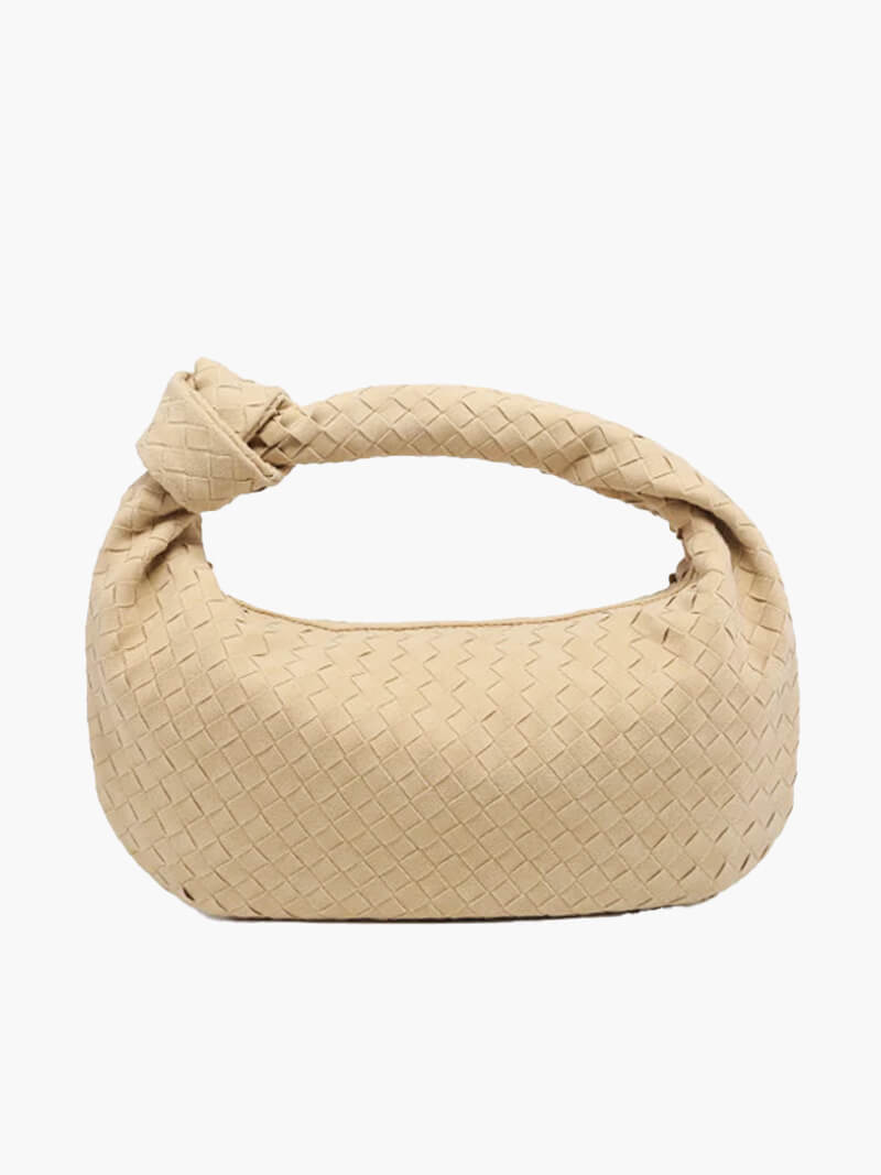 Bolso de ante trenzado mediano