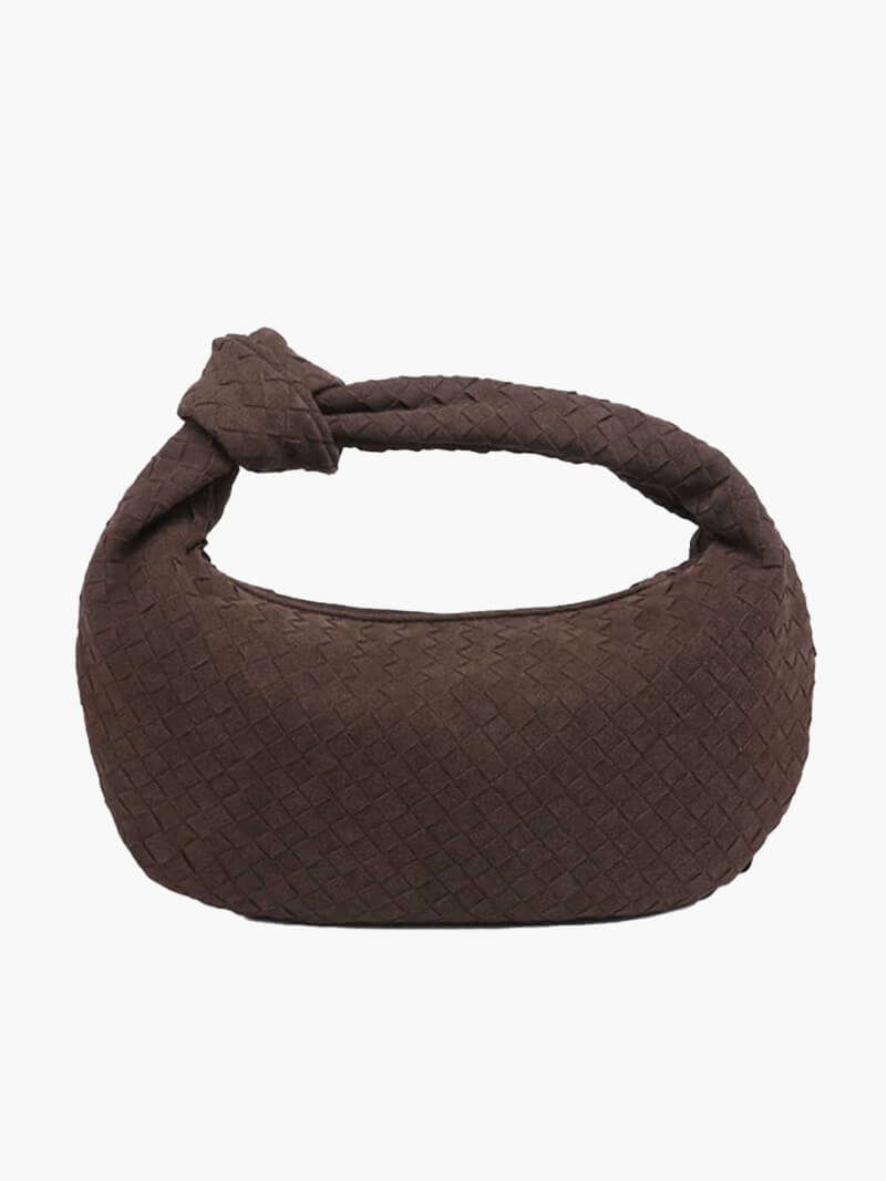 Bolso de ante trenzado mediano