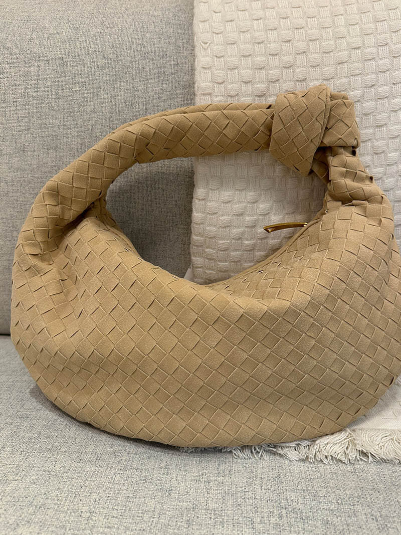Bolso de ante trenzado mediano