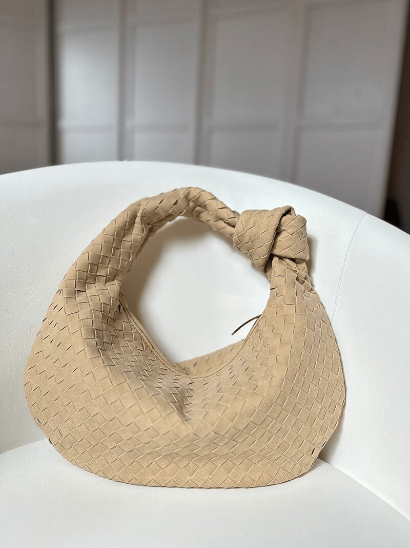 Bolso de ante trenzado mediano