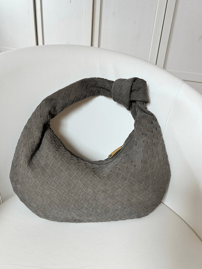 Bolso de ante trenzado mediano