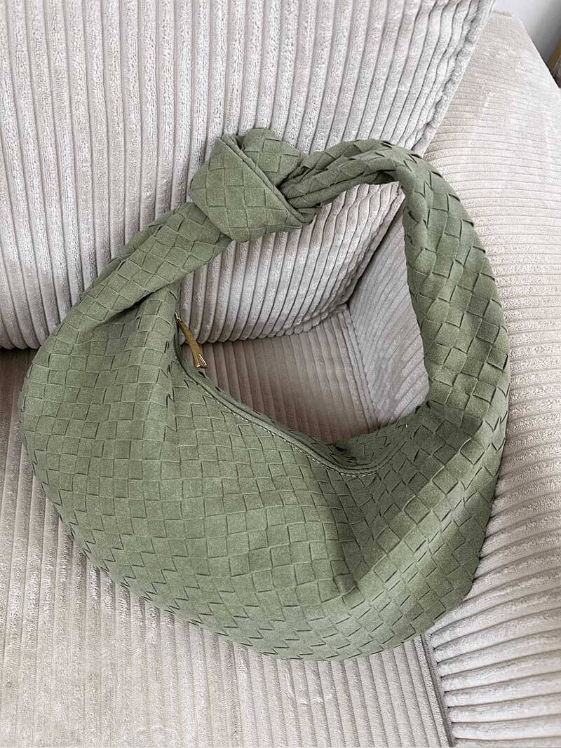 Bolso de ante trenzado mediano