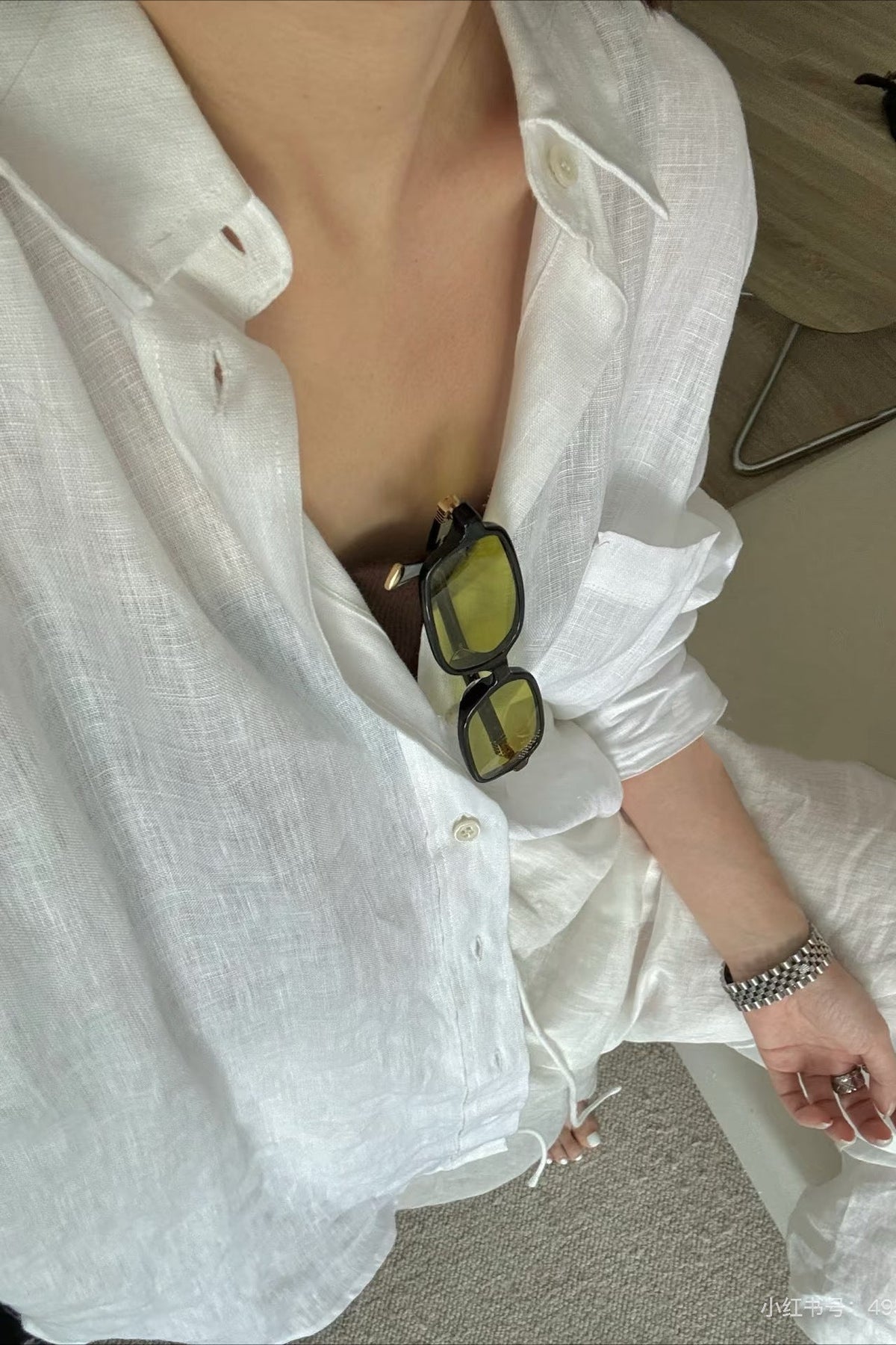 Blusa Xenia de manga larga y corte holgado