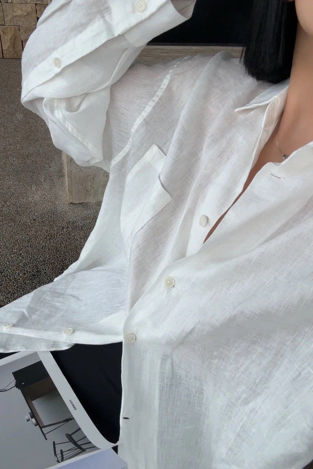 Blusa Xenia de manga larga y corte holgado