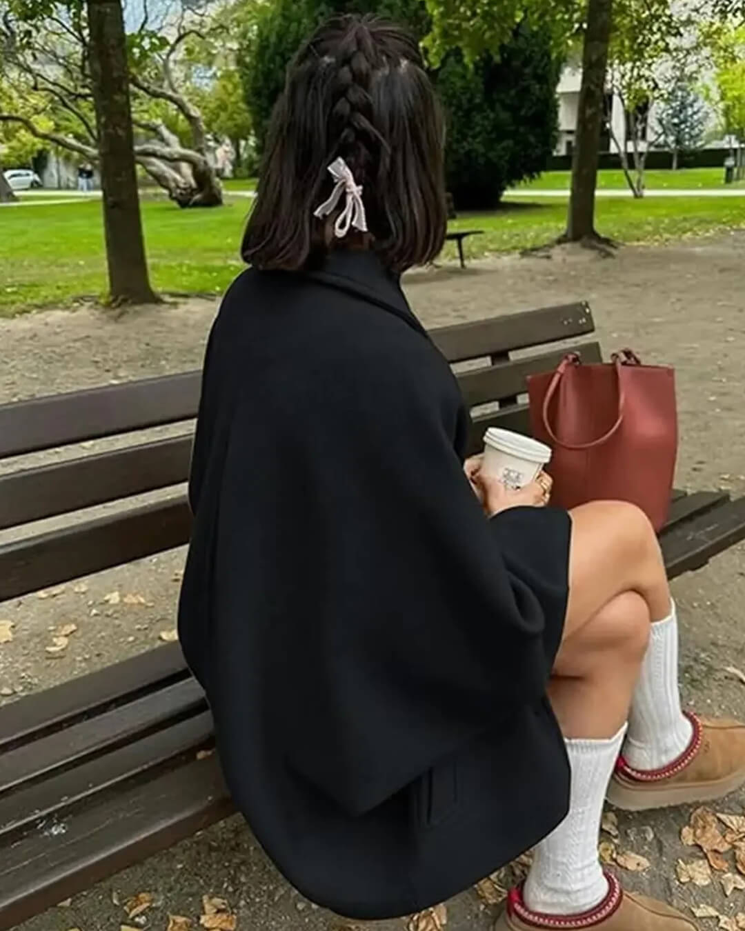 Abrigo holgado con cuello Yalena
