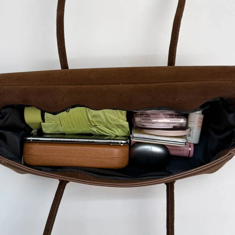 Bolso tote Yara de ante sintético con lentejuelas