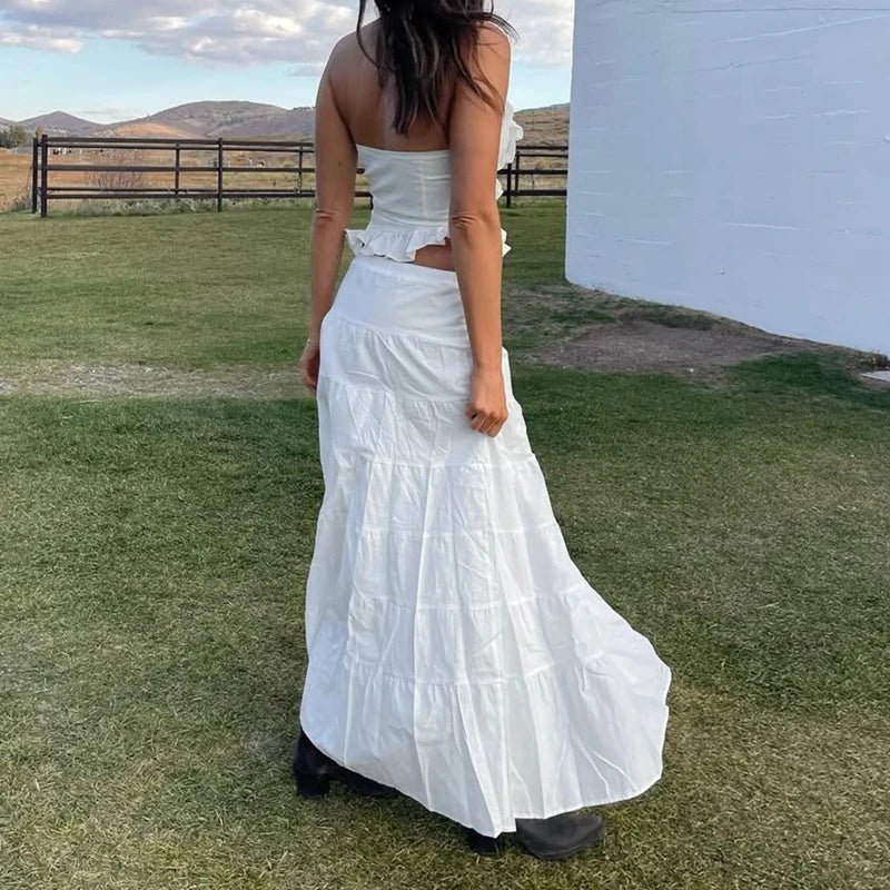 Conjunto de dos piezas con volantes Yasmine