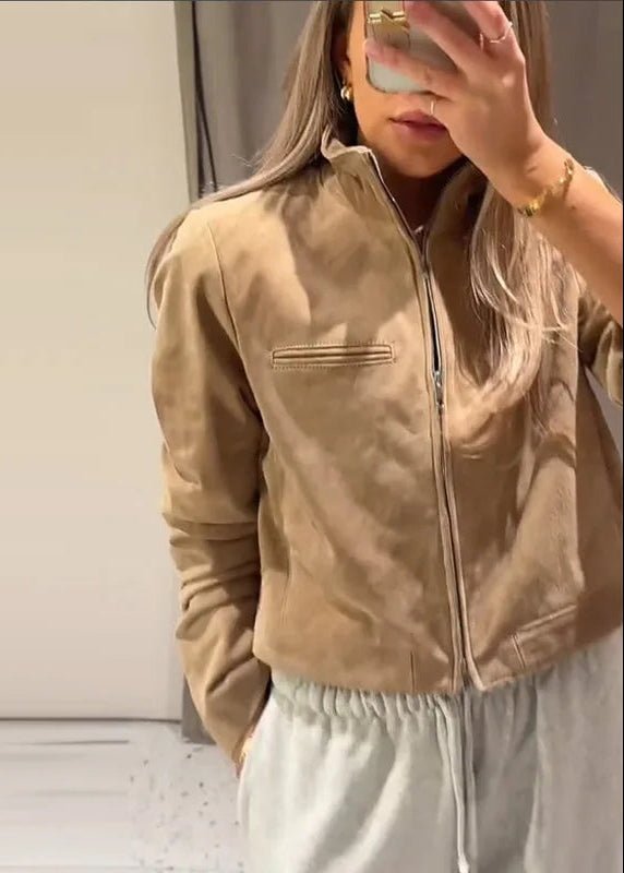 Chaqueta bomber corta de ante Yza