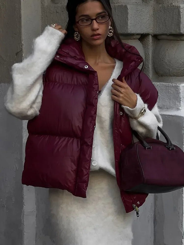 Chaleco abrigo acolchado Zarina con cuello alto