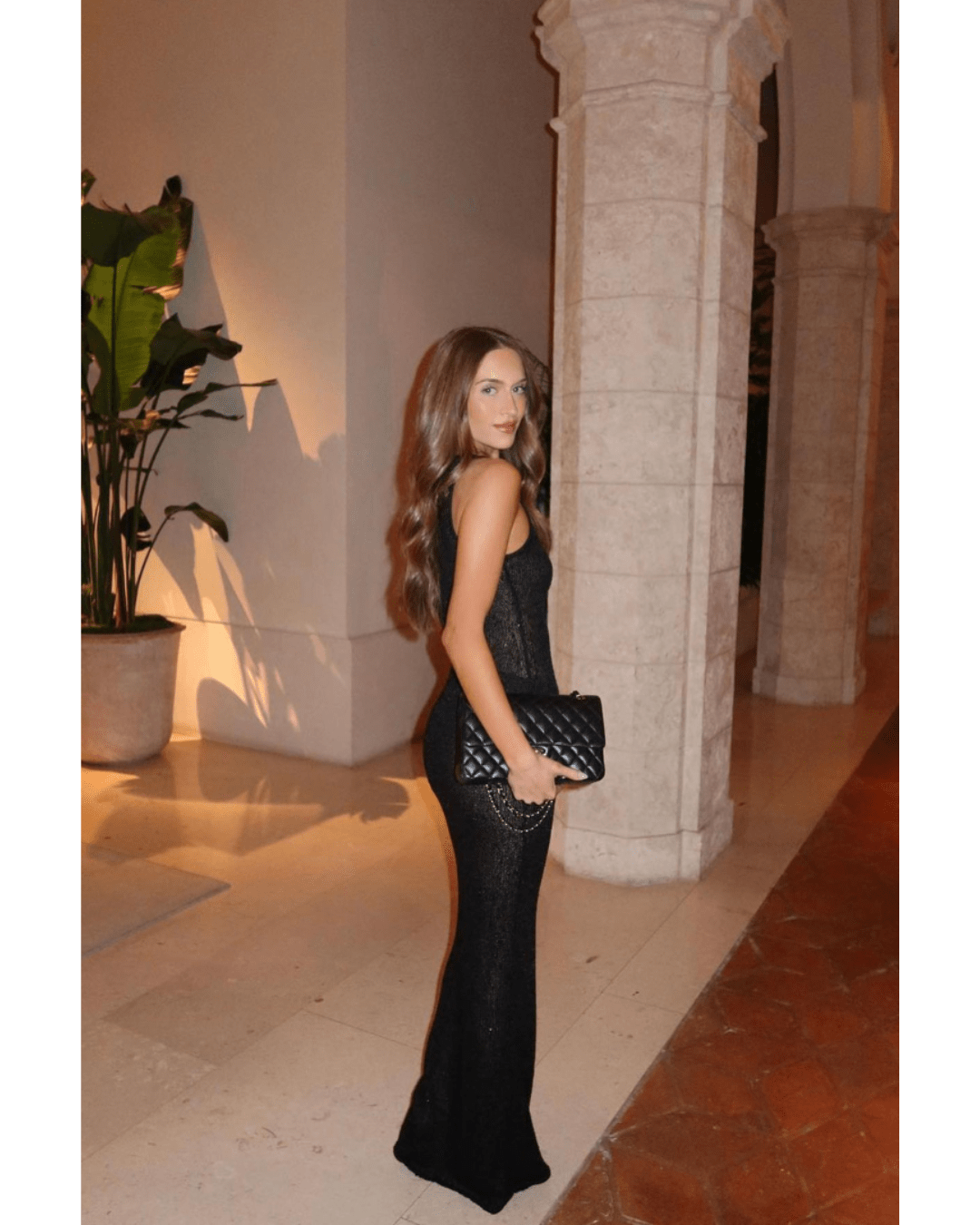 Vestido maxi transparente con lentejuelas Zenaya