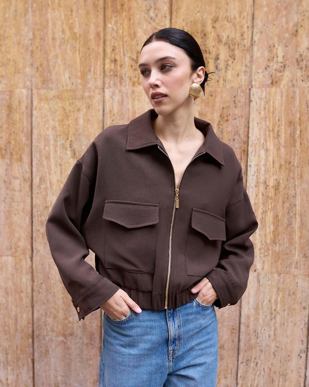 Chaqueta con bolsillos y cremallera Zoey