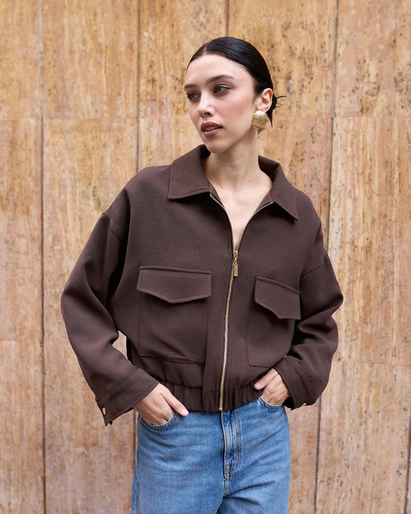 Chaqueta con bolsillos y cremallera Zoey