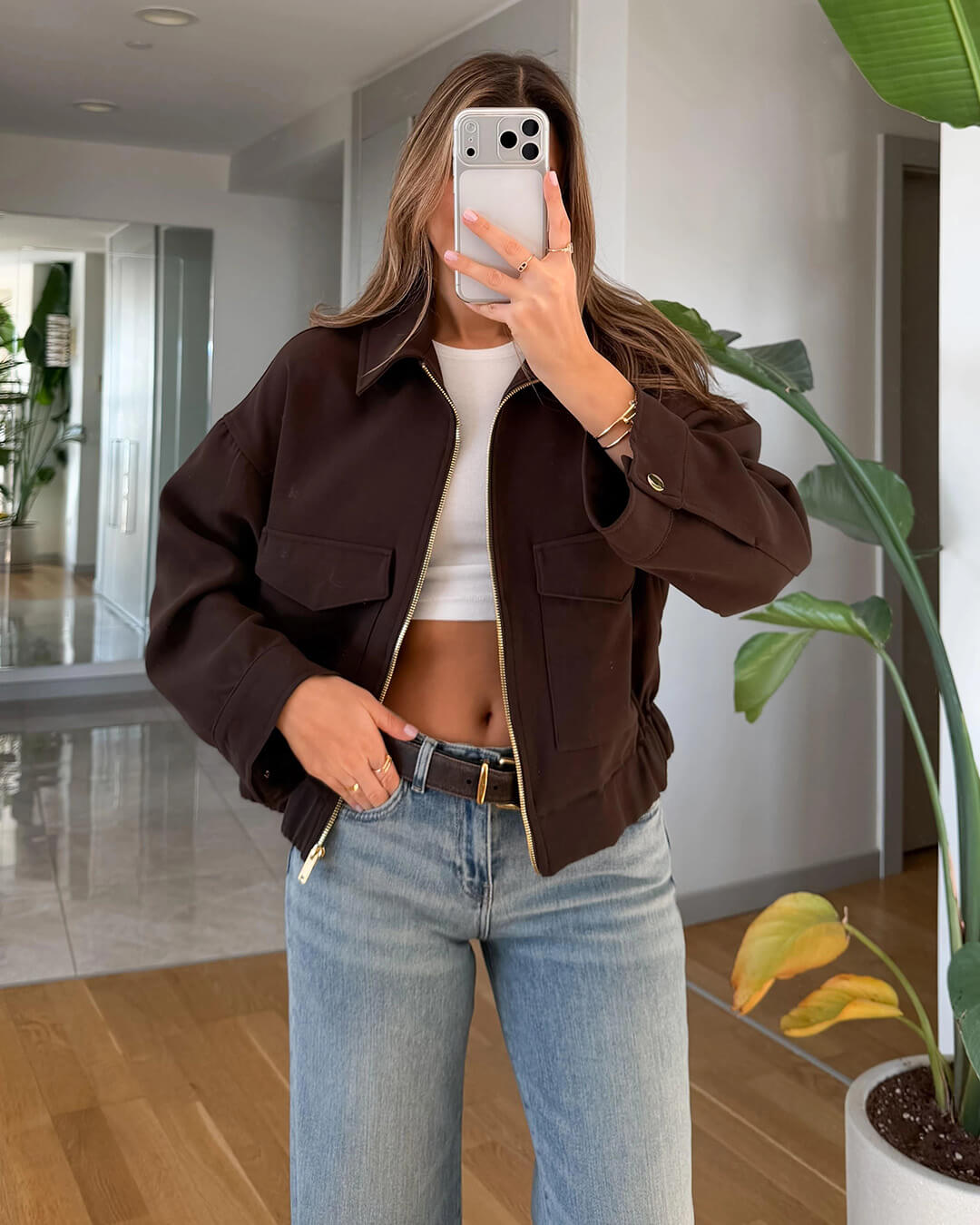 Chaqueta con bolsillos y cremallera Zoey