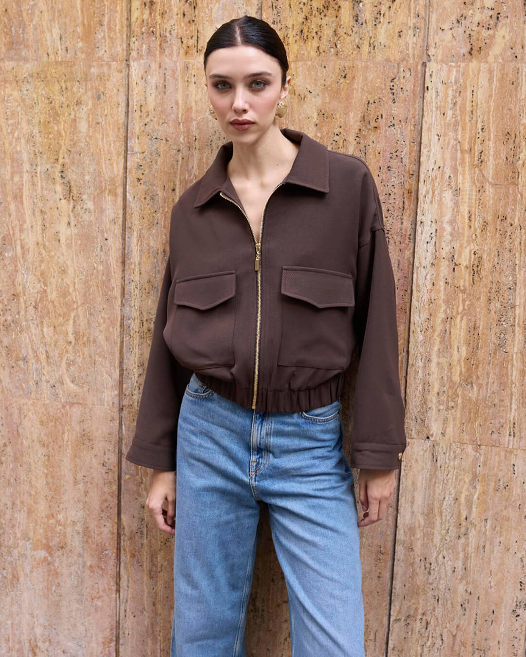 Chaqueta con bolsillos y cremallera Zoey