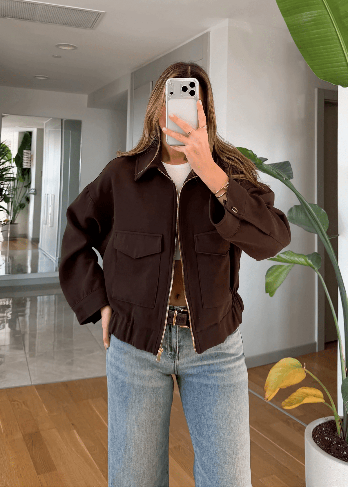 Chaqueta con bolsillos y cremallera Zoey