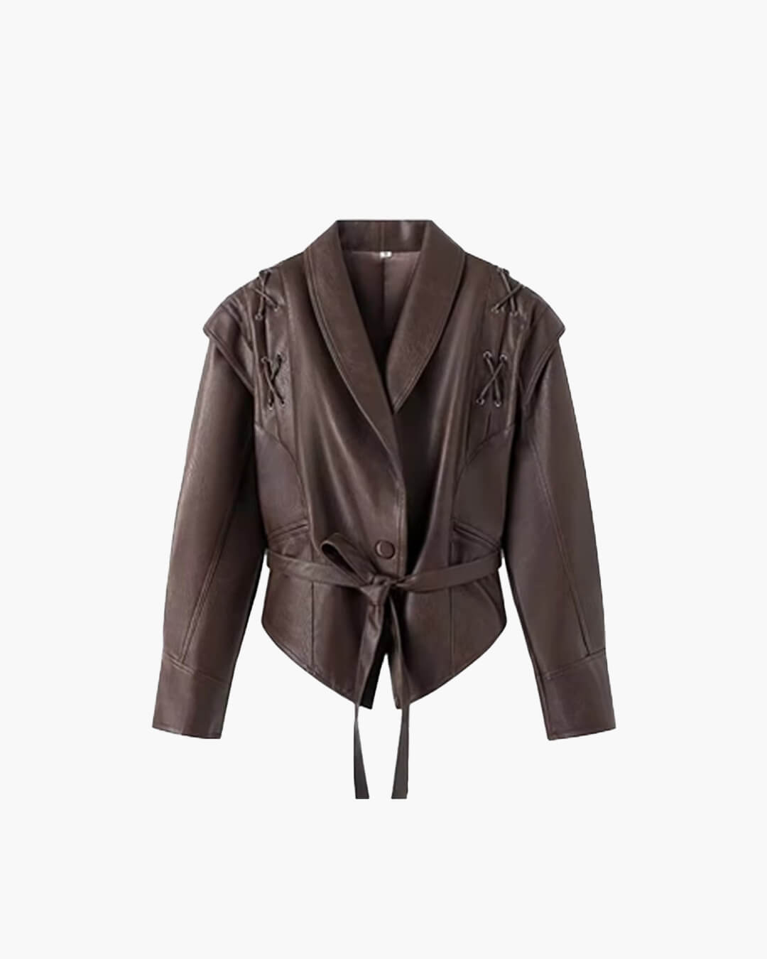 Chaqueta de cuero estilo motociclista Zyra