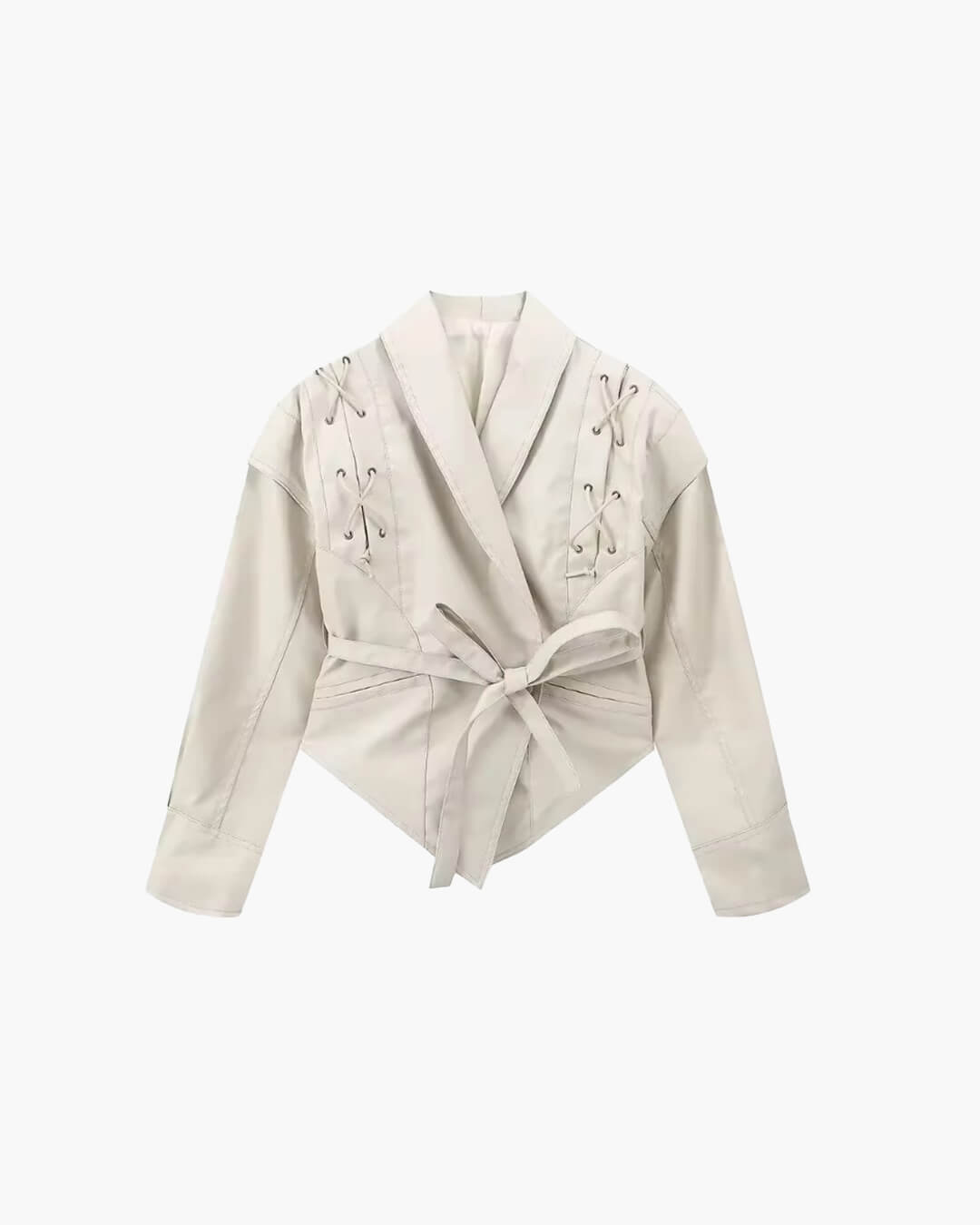 Chaqueta de cuero estilo motociclista Zyra