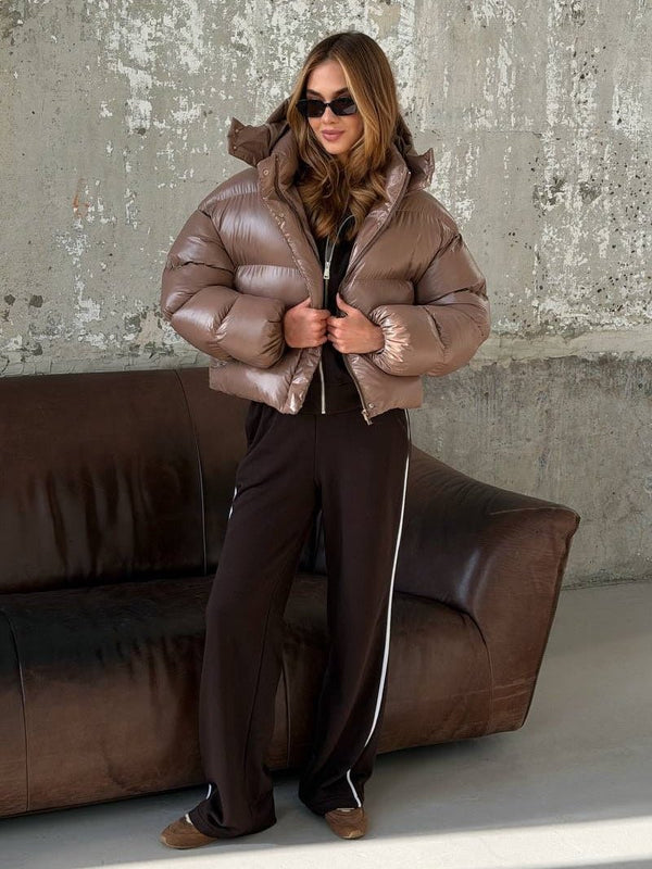 Mette Glossy Hooded Puffer Jacket